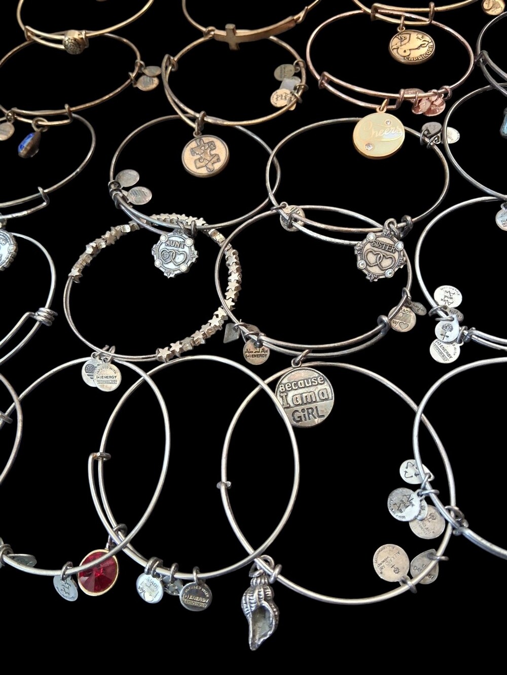 50 Alex and Ani Bracelet Lot Disney Charm Bangles Mixed Styles AS-IS Reseller - Picture 5 of 16